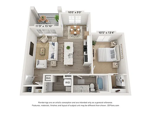 Floor plan Floorplan 1X1