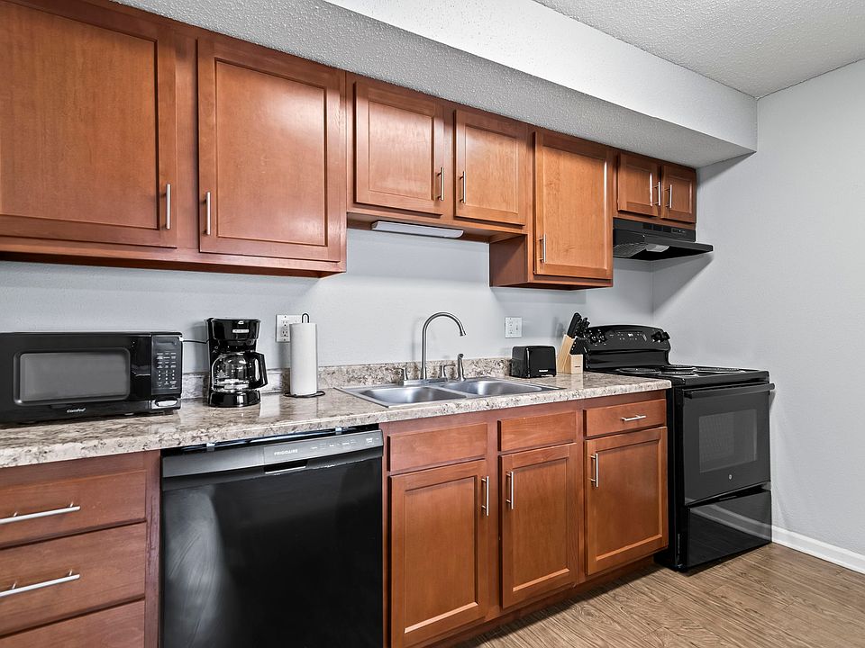 Full size kitchen stocked with all cookware, utensils, plates, bowls etc.
