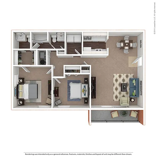 Floor plan 2x1.5 Large