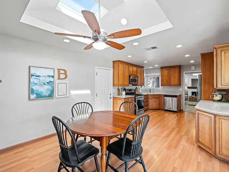 Recessed lights all throughout the house