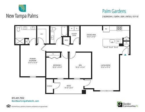 Floor plan $1.54/sq.ft. - Palm Gardens