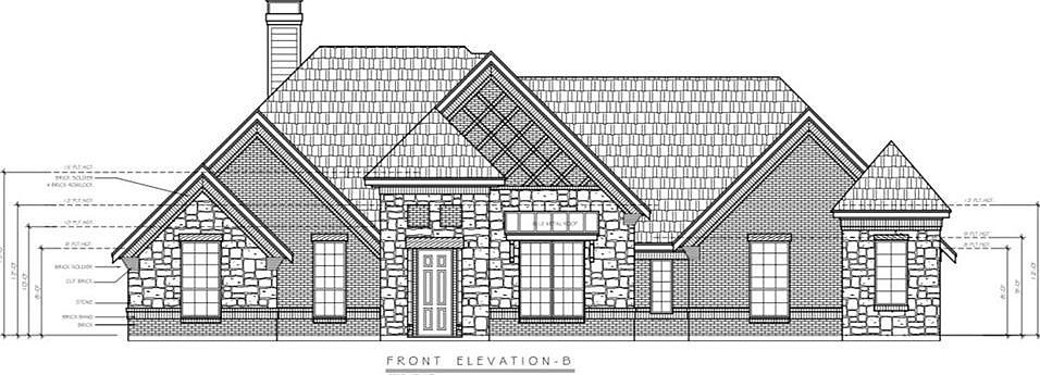 Front elevation, not to be exact as plans can be modified during build process