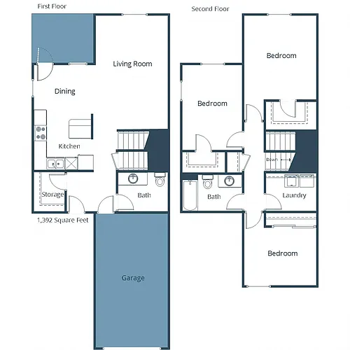 Floor plan Three Bedroom 315A