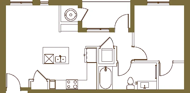 Floor plan 1E