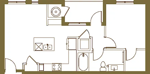 Floor plan 1E