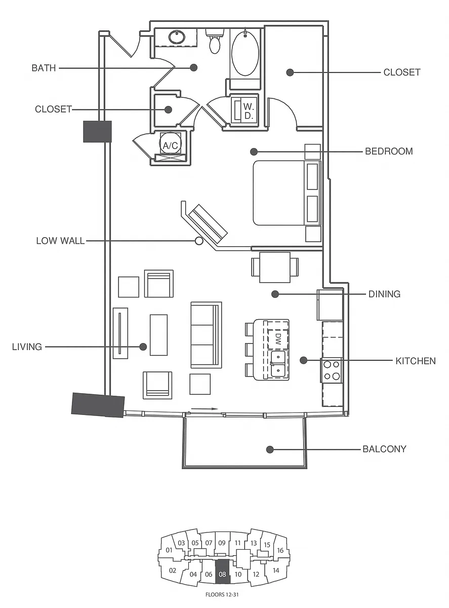 Floor plan Residence 8 - Classic