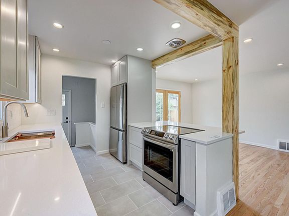 Kitchen and living room, new appliances