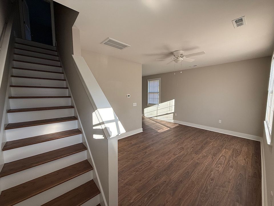 Entryway and into the living area.