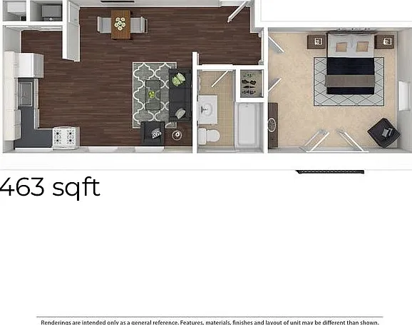 Athens 1BD 1Bath 463sqft Athens 1BD 1Bath 463sqft