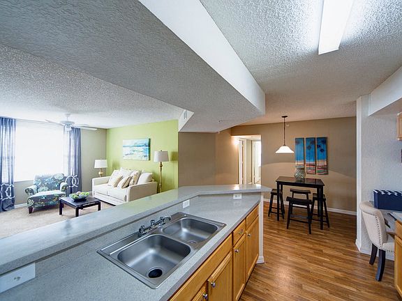 Spacious kitchen with upgraded flooring at Gregory Cove in Jacksonville, FL