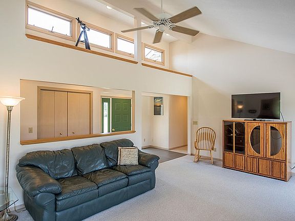 Vaulted great room.