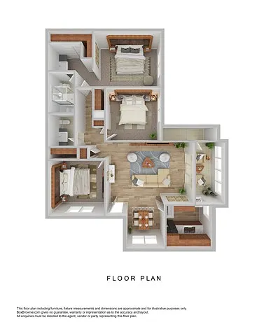 Floor plan 3 Bedroom 2 Bathroom