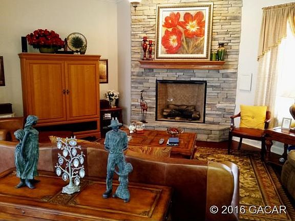 Gas fireplace in living room