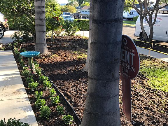 View of the garden in front of the unit as you walk out.