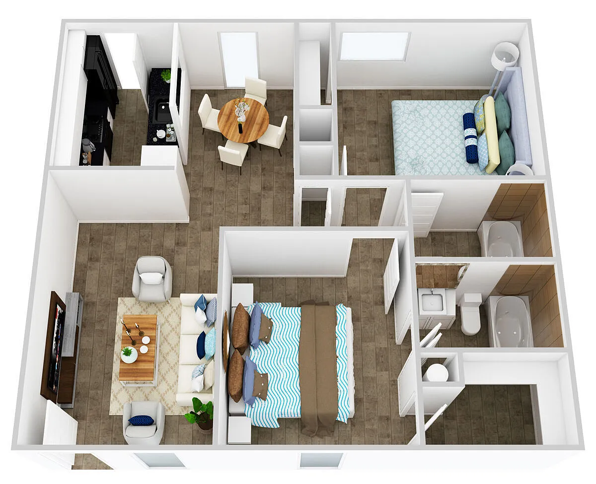 Floor plan 2 Bedroom B