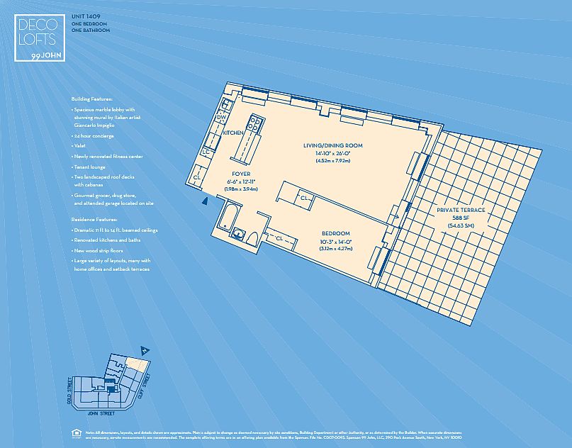 1st image of 99 John St APT 1409