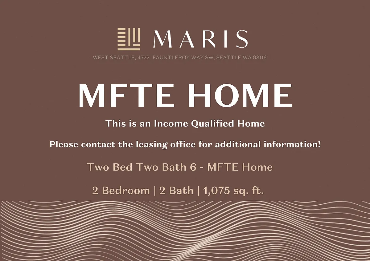 Floor plan Two Bed Two Bath 6 MFTE