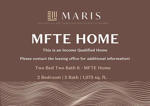 Floor plan Two Bed Two Bath 6 MFTE