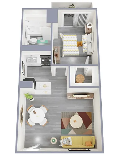 Floor plan One Bedroom Small