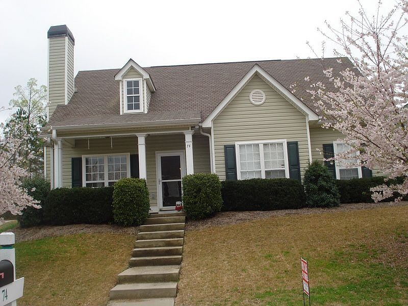 front of the house in the spring
