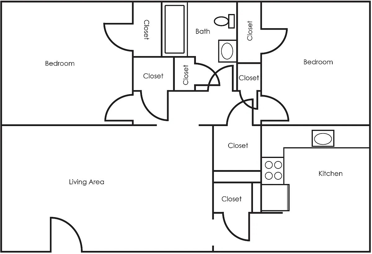 Floor plan Two Bedroom
