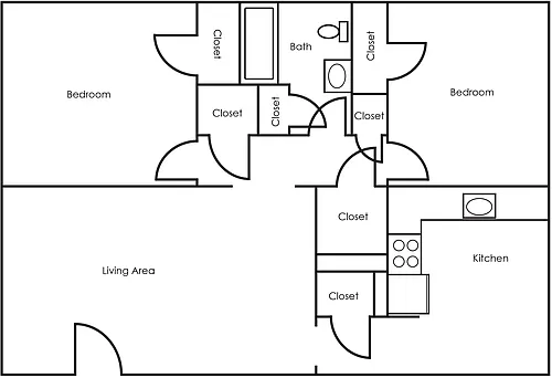 Floor plan Two Bedroom