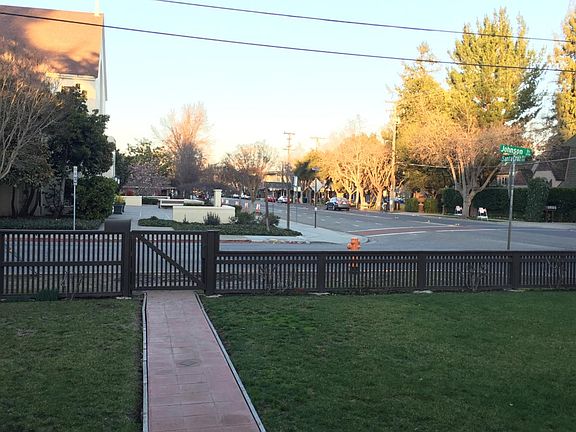 view of Menlo Park downtown from front door