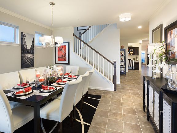 There is space for friends and family to gather in the dining room.