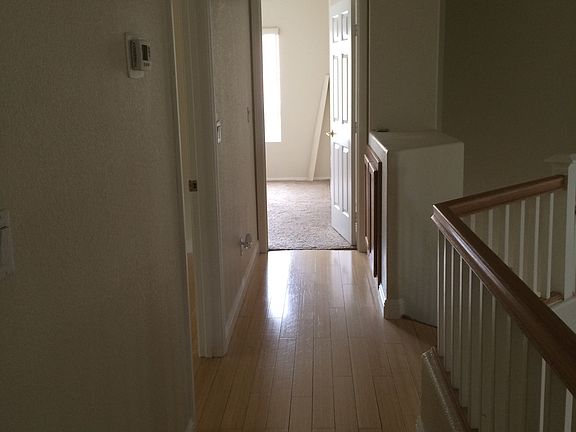 Upstairs hallway with bamboo flooring