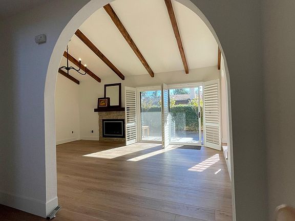 Living open to enclosed patio