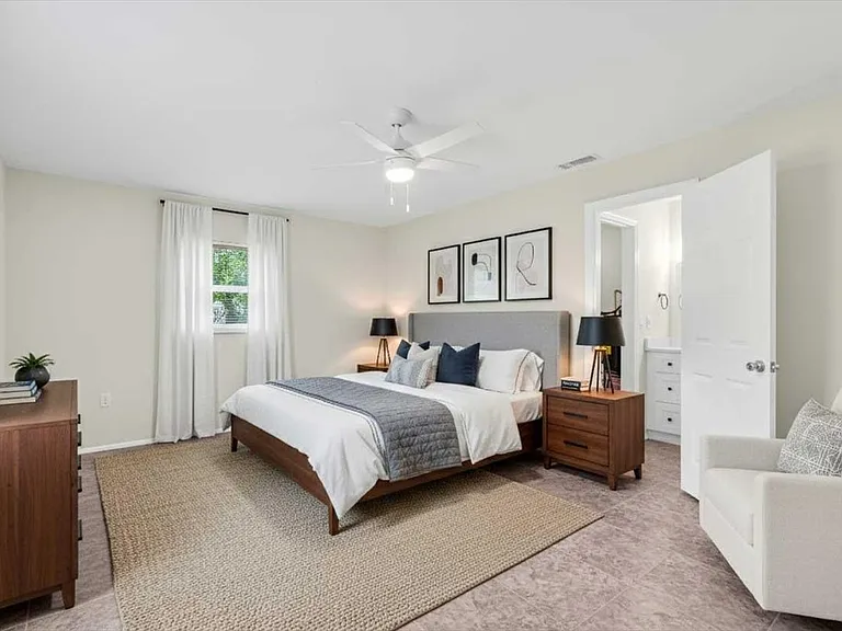 Primary bedroom with ensuite bathroom