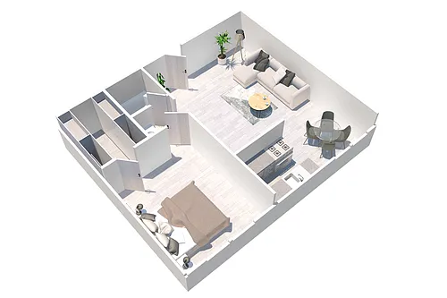 Floor plan 1 BED 1 BATH