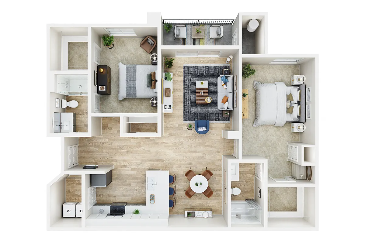 Floor plan 2X2 A