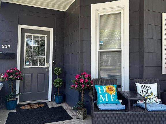 Front covered porch.