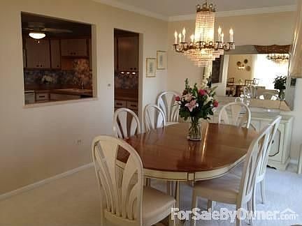 Dining room with view of kitchen