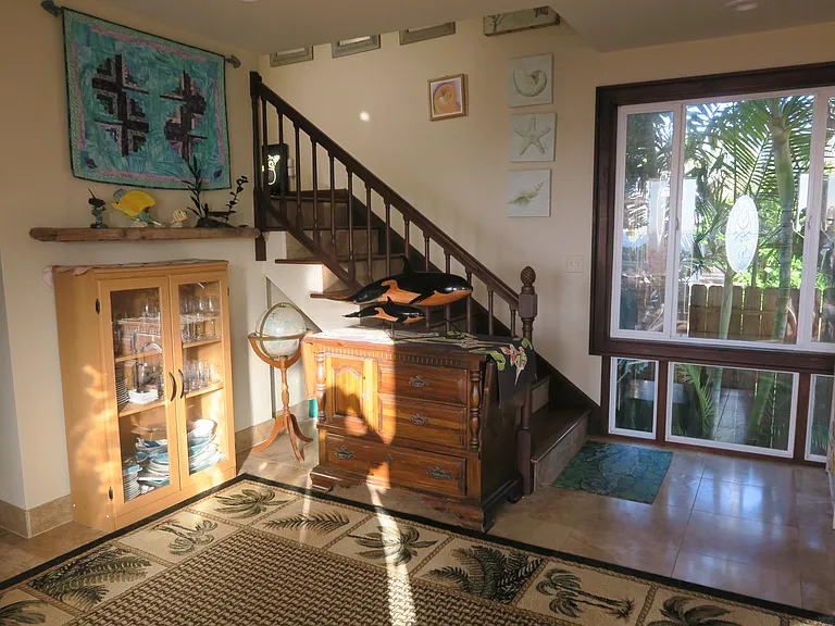 Entry way as you go upstairs