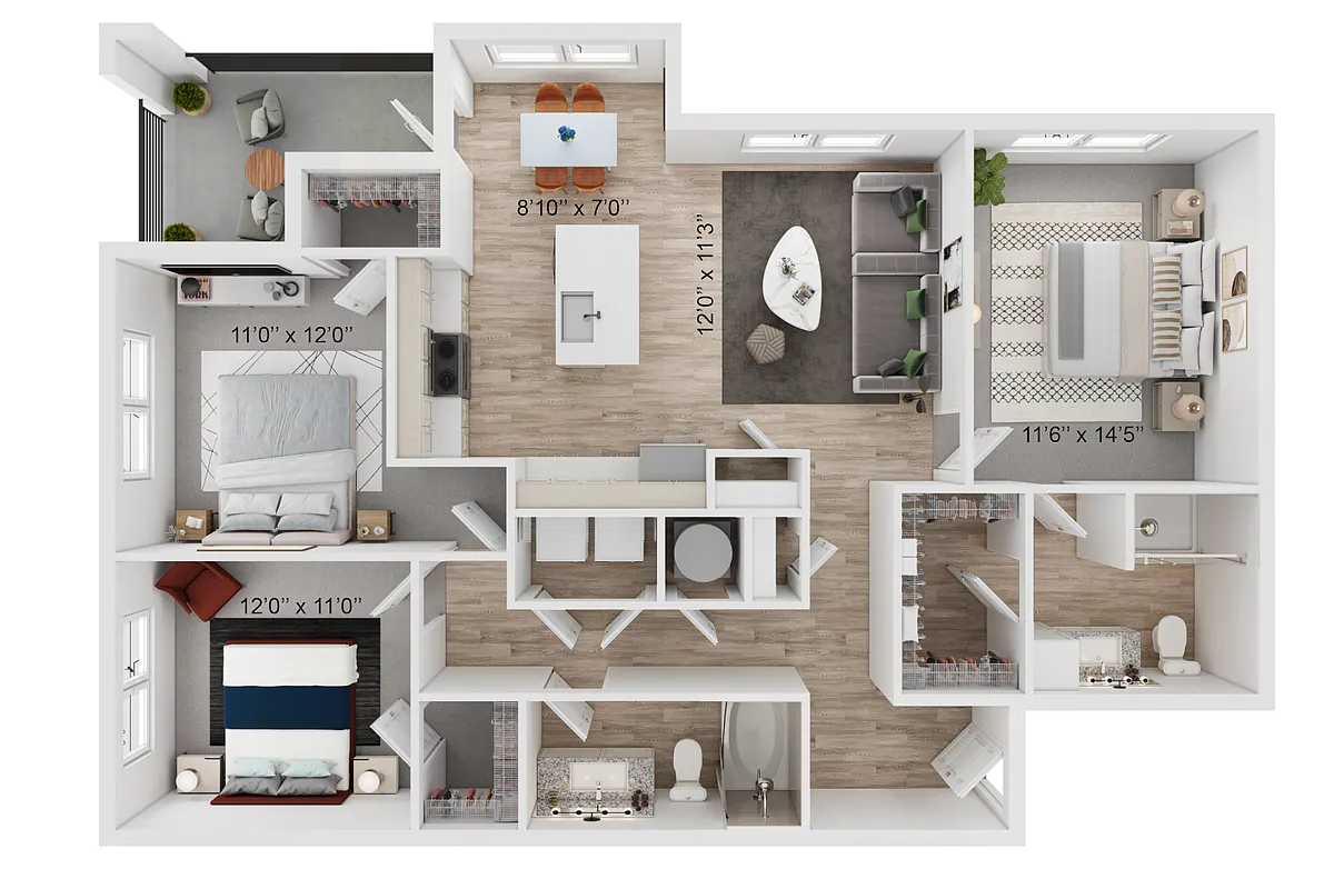 Floor plan C1(b)