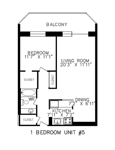 Floor plan 1 Bedroom