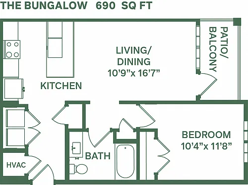 Floor plan Bungalow A1