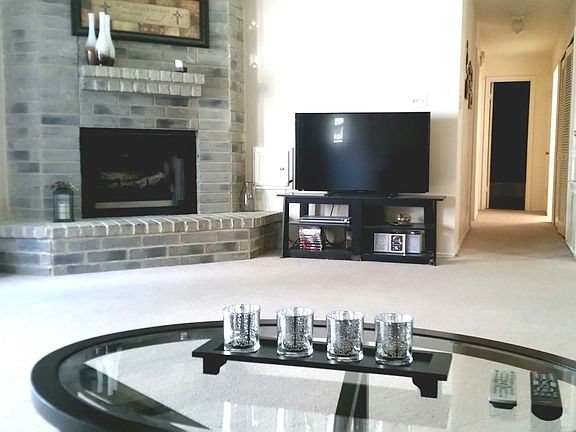 Living room fireplace