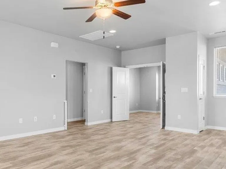 Living room, den with double doors