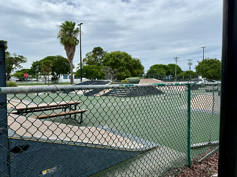 public skate park down the street