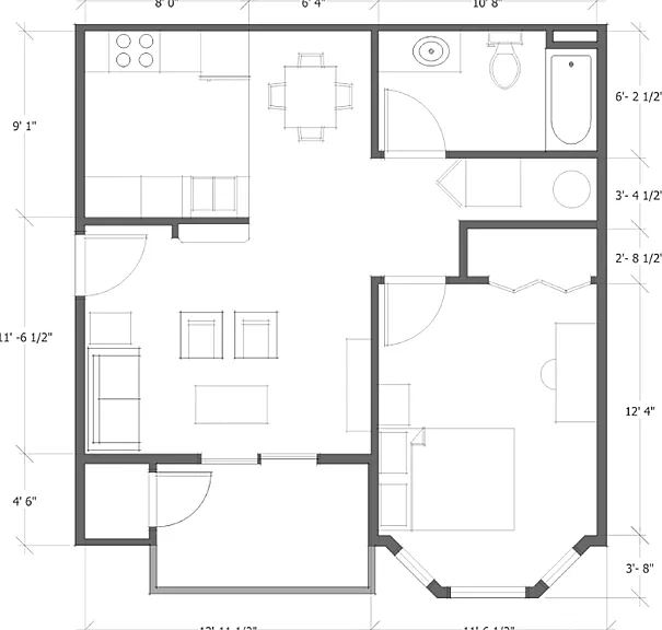 1 Bedroom 1 Bedroom