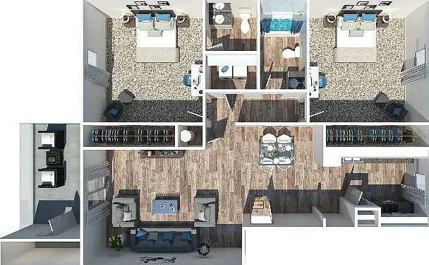 Two Bedroom | Two Bathroom Two Bedroom | Two Bathroom