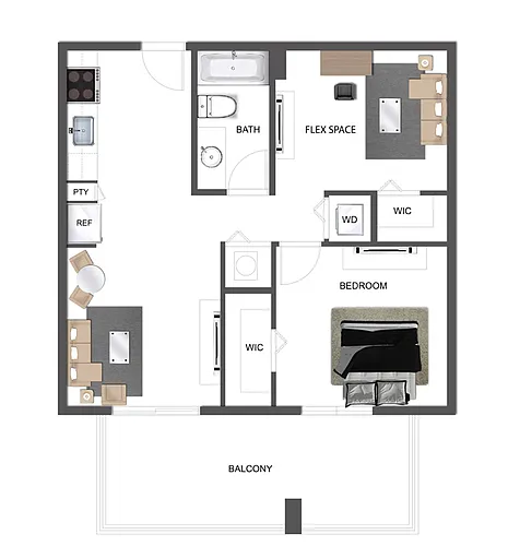 Floor plan A4 + Den