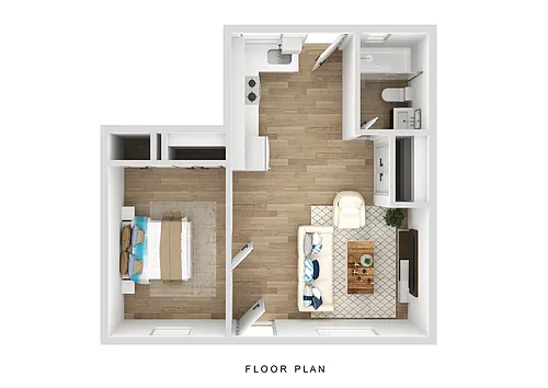Floor plan One Bedroom One Bathroom