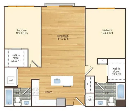 Floor plan 2X2 823-B06