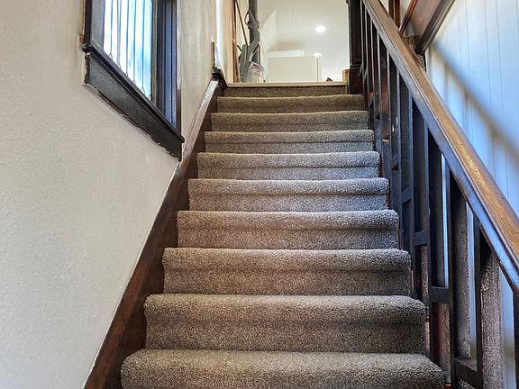 Original lead glass window in stairwell
