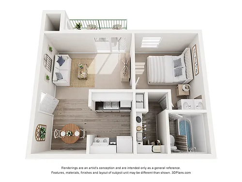 Floor plan 1 Bedroom