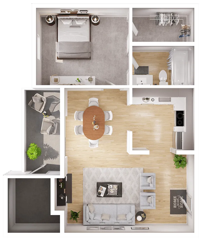 Floor plan 1B Renovation 2
